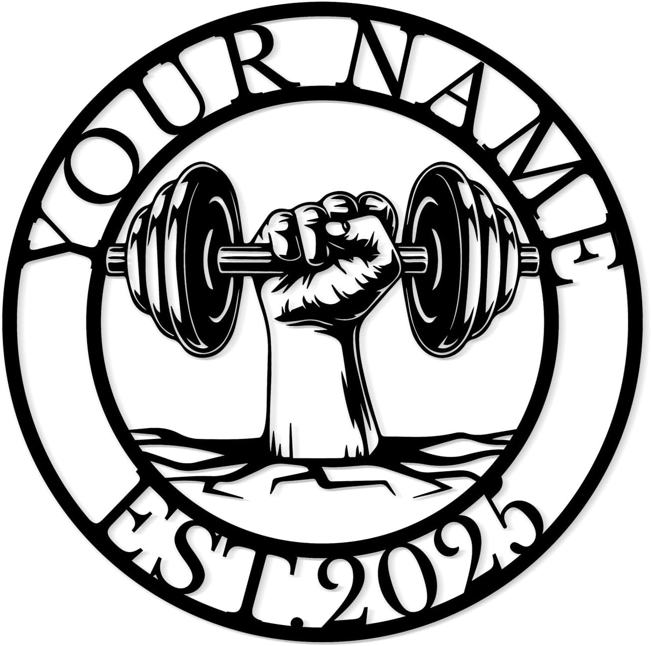 Personalized Metal Gym Sign, Custom Fitness Metal Wall Decor, Body Builder Lovers Gift, Gym Custom Unique Metal Wall Art, fitness room decor, home gym decor, gym wall art (Style-5)