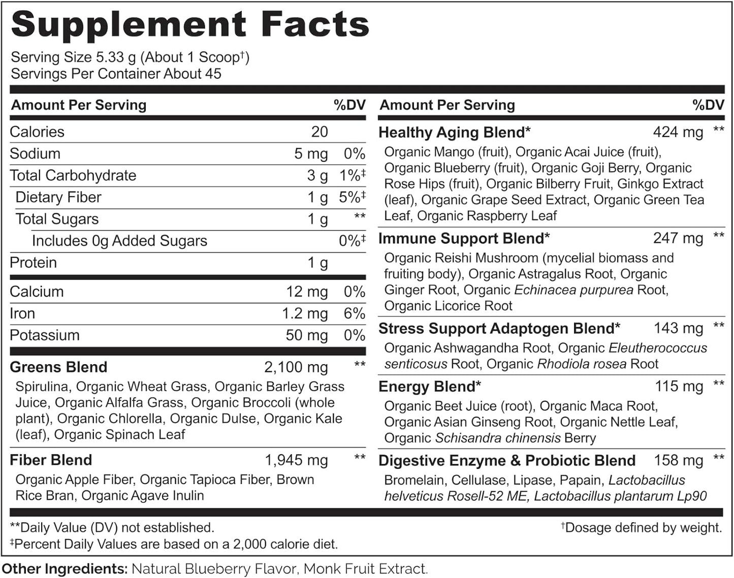 NATURELO Raw Greens Superfood Powder - Mixed Berry - Boost Energy, Detox, Enhance Health - Organic Spirulina - Wheat Grass - Whole Food Nutrition from Fruits & Vegetables - 240 Grams