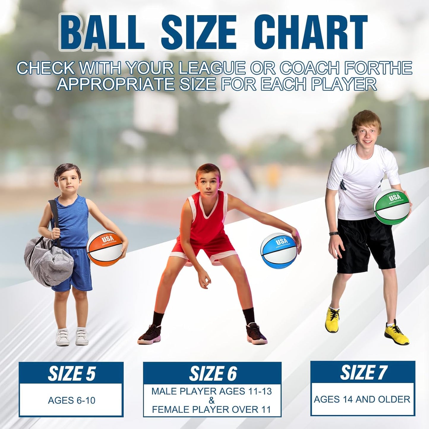 HyDren 12 Pcs Basketballs Bulk with Pump Donation Supplies Size 5/6/7 Deflated Basketball for Outside Sport Operation Machine Stitched Ball