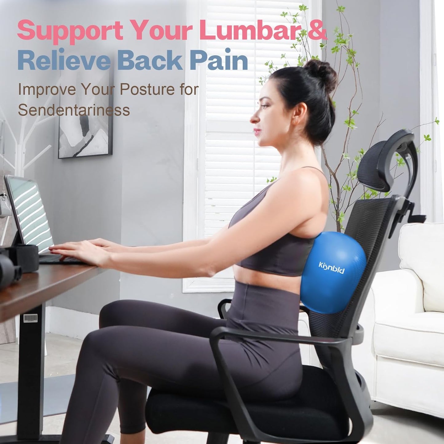 Small Exercise Ball, 9 Inch Mini Pilates Ball, Anti Burst and Slip Resistant Mini Yoga Ball for Stability, Fitness, Physical Therapy, Stretching & Core Strength Workout at Home Gym & Office