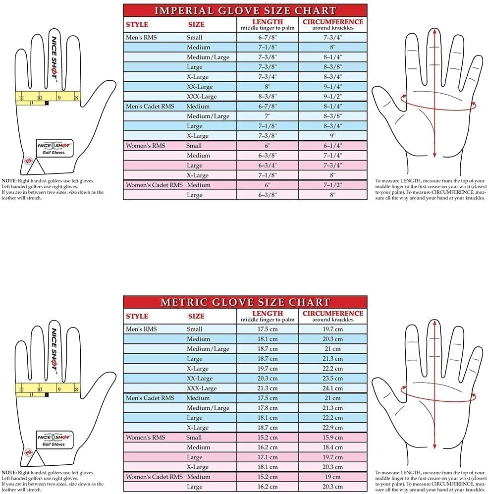 Nice Shot The Bird Men's Golf Glove in Premium White Cabretta Leather