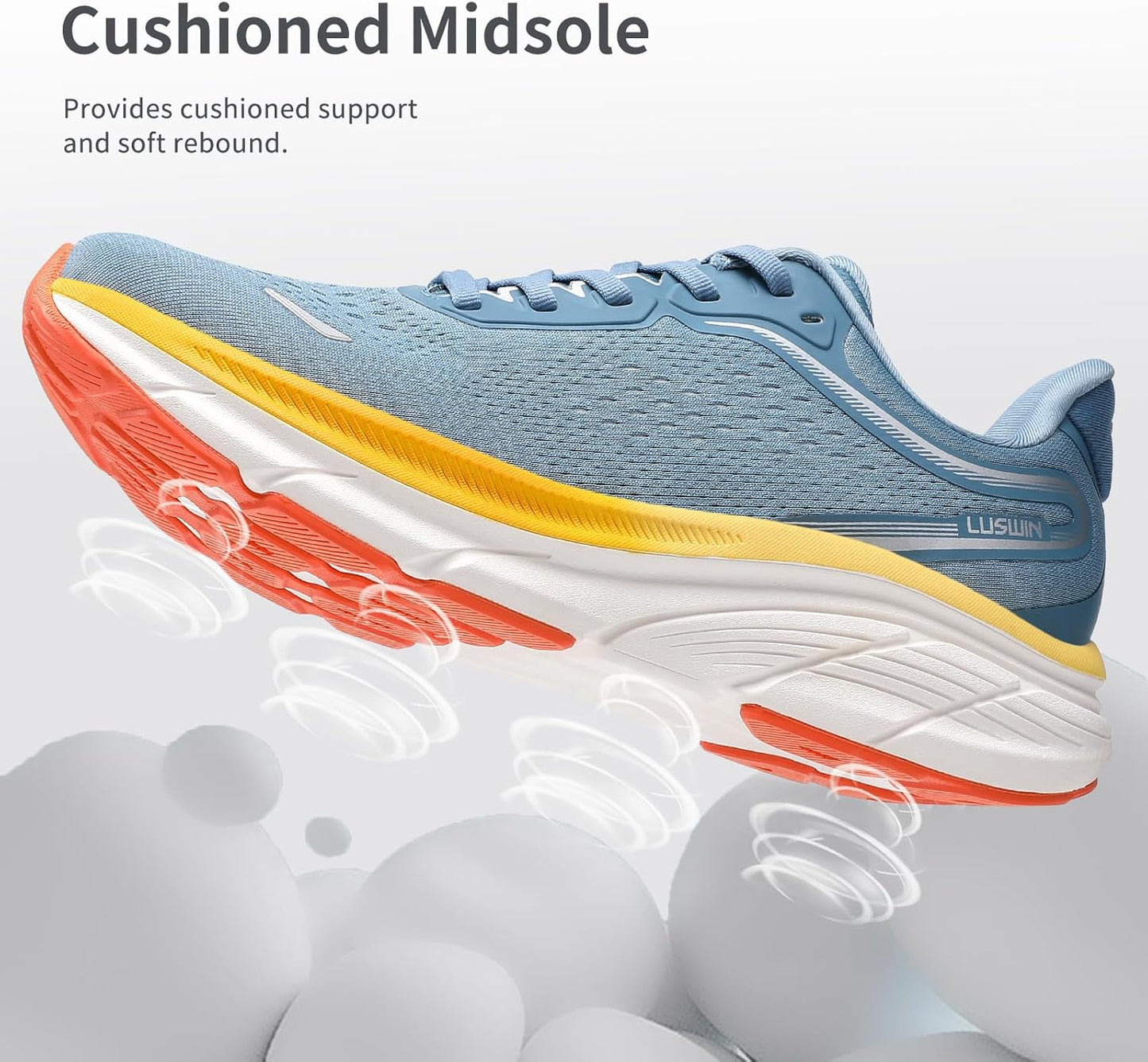 Men's Walking Shoes Lightweight Breathable Cushioning Running Shoes Athletic Tennis Workout Gym Non Slip Comfortable Fashion Sneakers