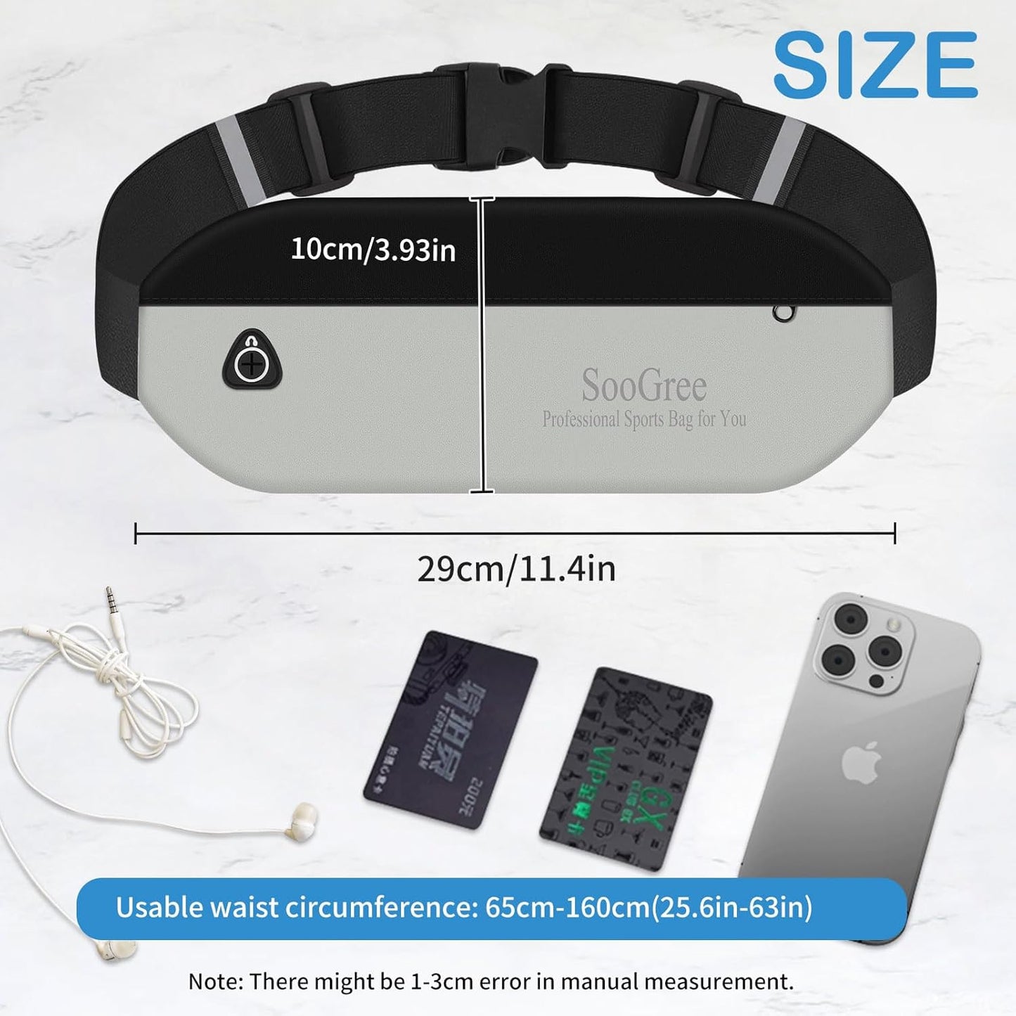 Slim Fanny Packs for Women Men,Waterproof Waist Pack with Reflective Strip Adjustable Strap,Running Belt for Sports Workout Cycling Hiking, Casual Hands-Free Wallets Phone Bag (Style 4)