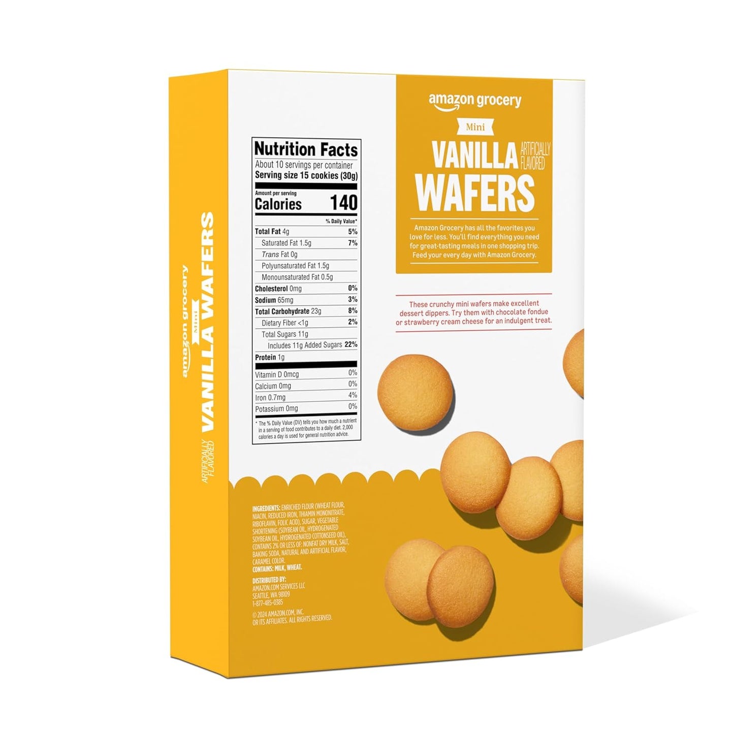 Amazon Grocery, Mini Vanilla Wafers, 11 Oz (Previously Happy Belly, Packaging May Vary)