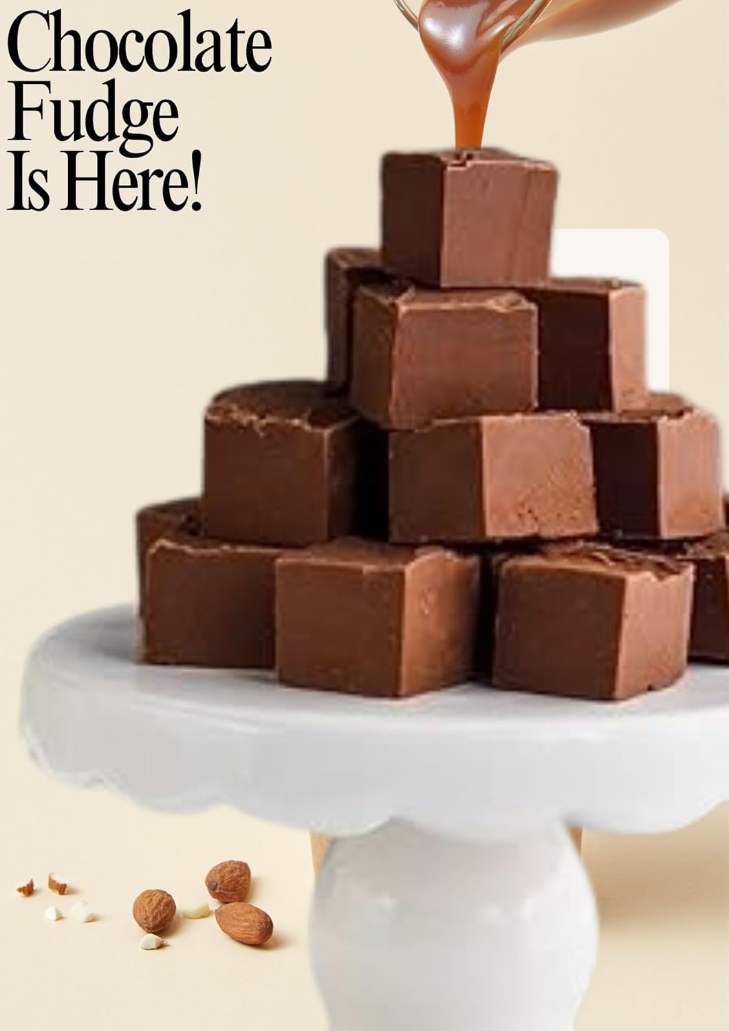 Nuts To You Sugar Free Smooth Creamy Chocolate Fudge | Fresh Gourmet Candy | Decadent and Delicious Handcrafted Fudge 6.6 Oz. (Pack of 2)