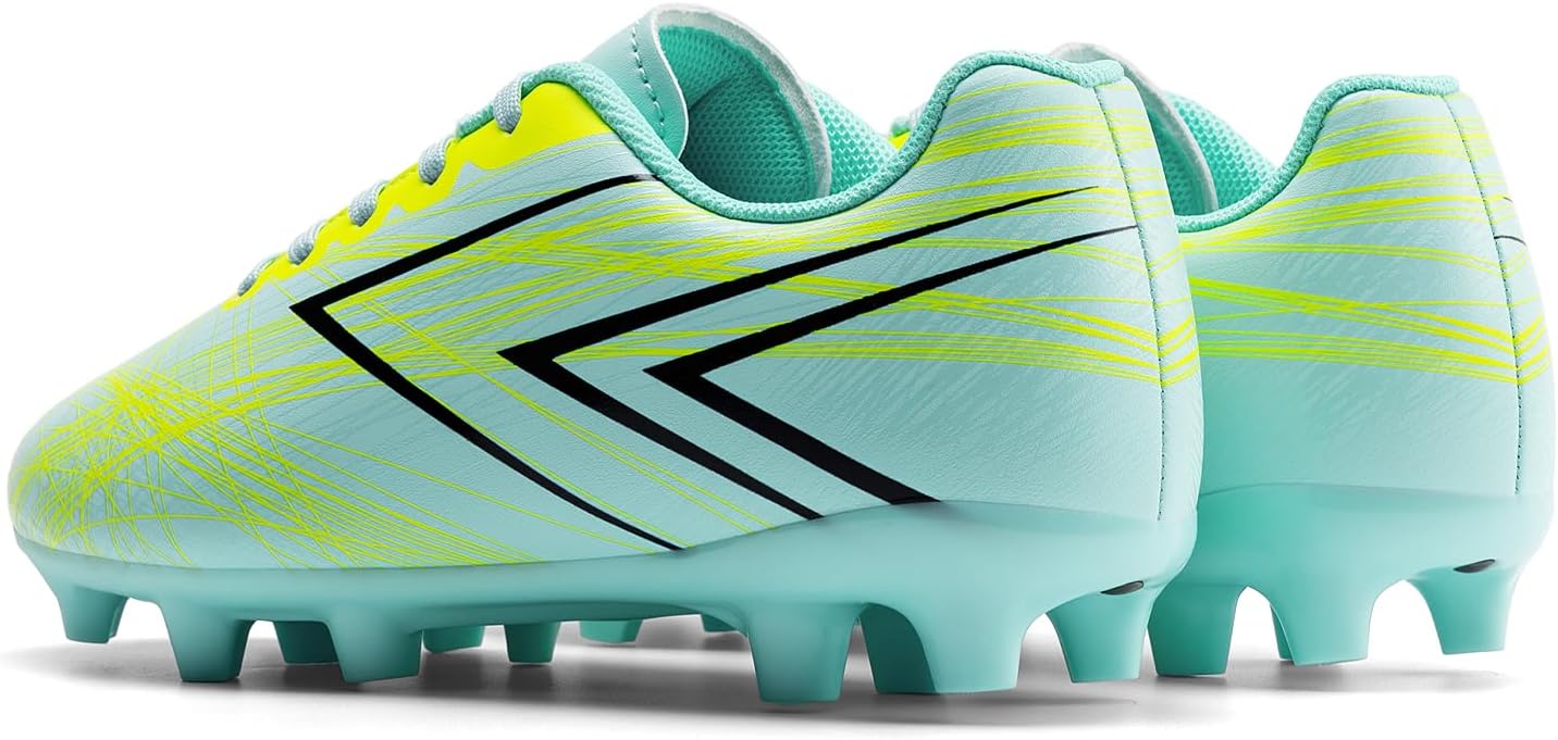 DREAM PAIRS Boys Girls Soccer Cleats Kids Youth Firm Ground Football Shoes for Little/Big Kid