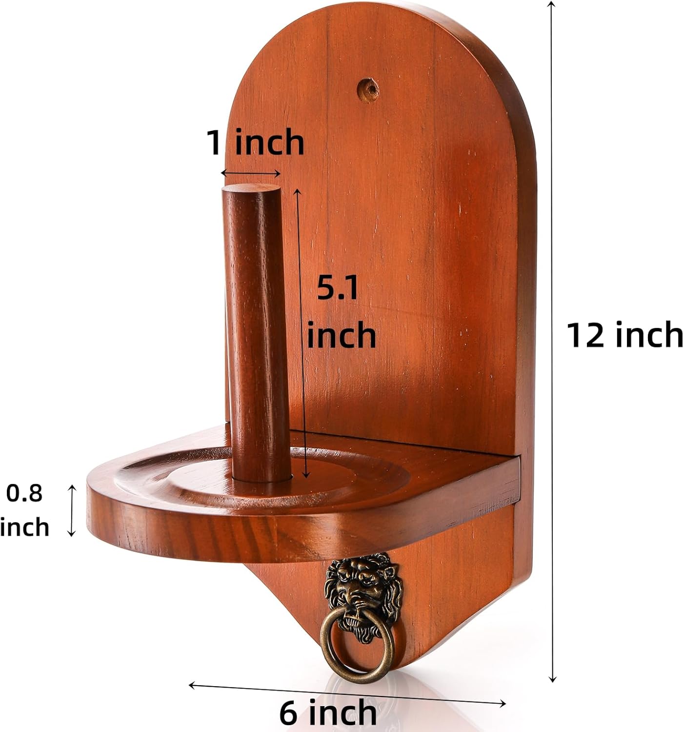 Wall Mounted Cone Chalk Holder, Solid Wood Pool Hand Chalk Holder, Billiards Pool Table Cone Chalk Holder with Beveled Edge and Hardware, Pool Table Accessories