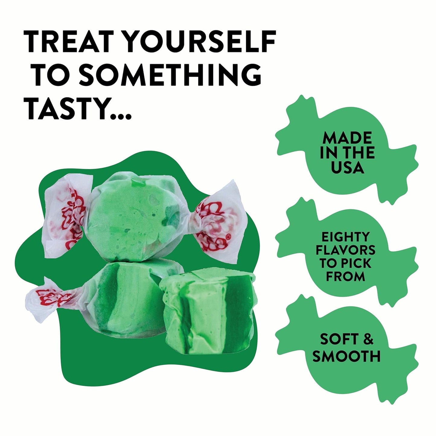 Taffy Town Saltwater Taffy, Green Apple, 2.5Lb