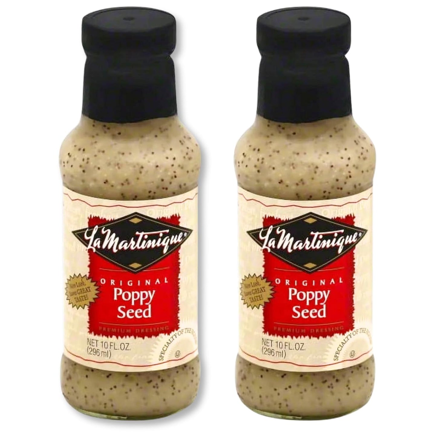 La Martinique Original Poppy Seed Dressing 10 Ounce Bottle (Pack of 2)