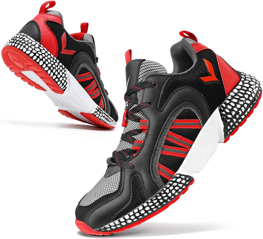 WETIKE Boy's Shoes Mesh Slip on Lightweight Running Sneakers