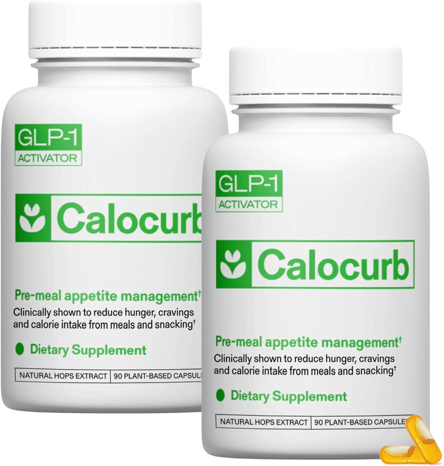 Calorie Control Supplement 6X Natural GLP-1 Activator, Official & Patented Amarasate Formula, Plant Based GLP1 Supplement, Manages Appetite, Hunger & Cravings, 1 Month Average Supply, 180 Count