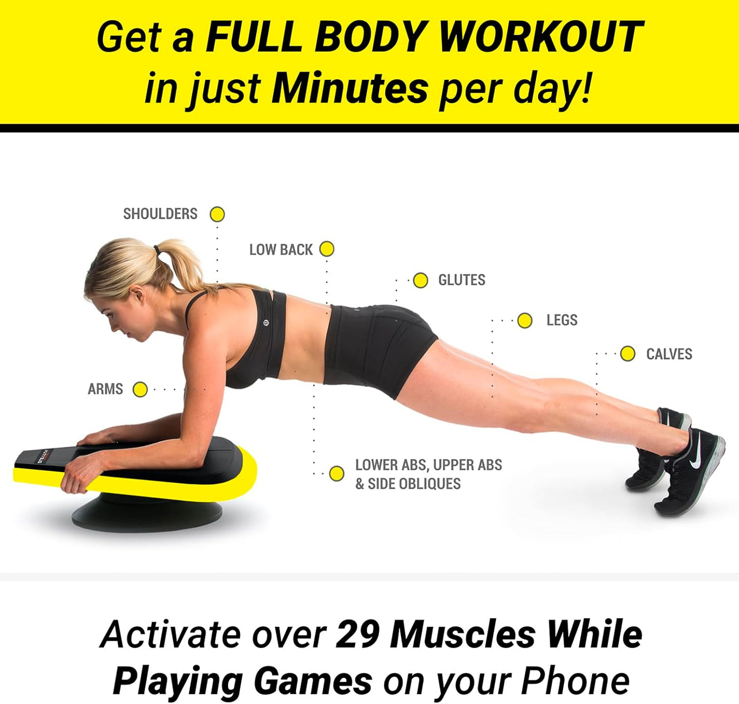 Stealth Core Deluxe Trainer - Turn Fitness Into a Fun Game - Get Strong Sexy Abs and Lean Core Playing Games On Your Phone; Free iOS/Android App; 4 Free Mobile Games Included; Dynamic Abs & Core Training; Only 3 Minutes a Day