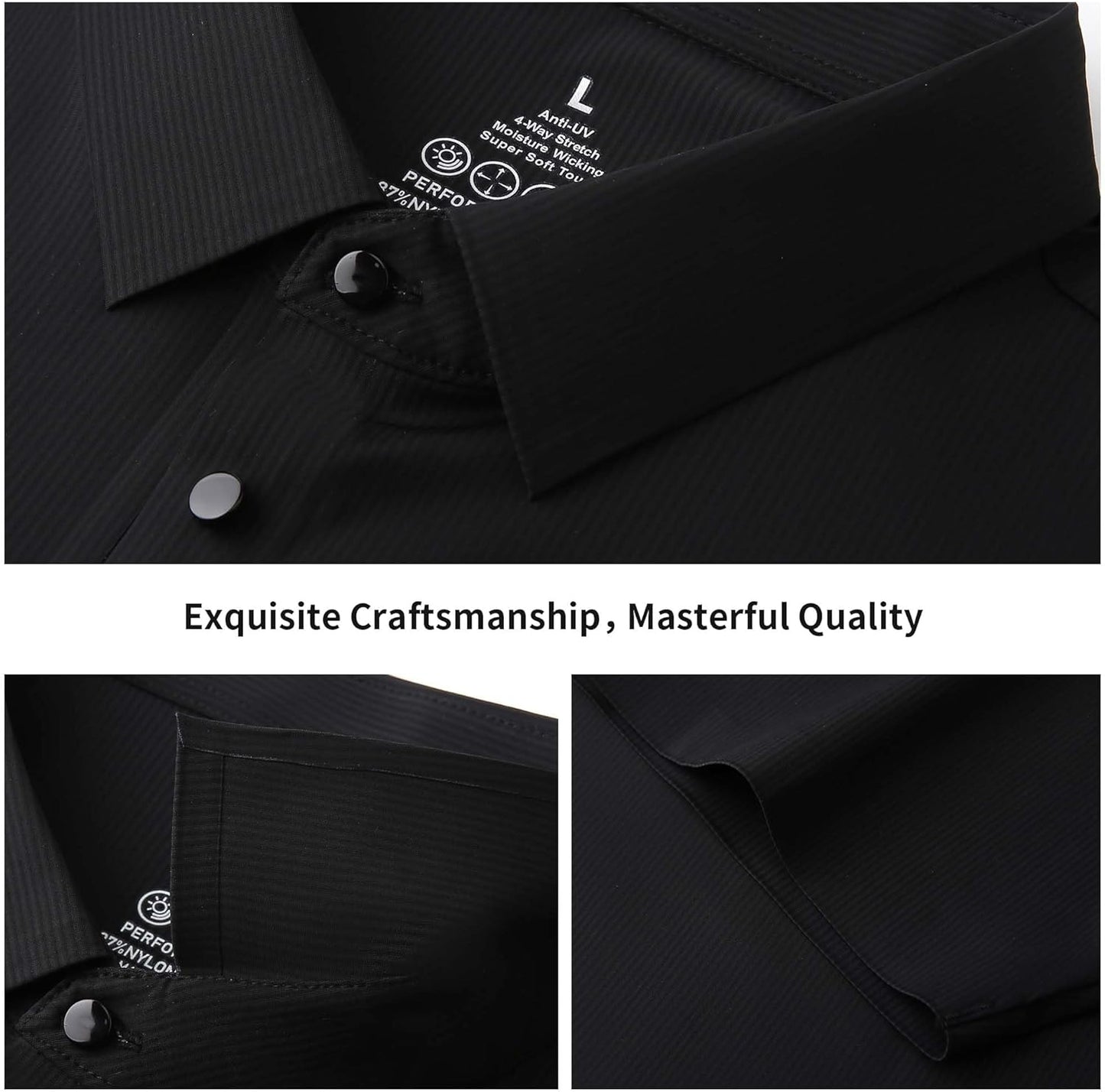 Esabel.C Golf Shirts for Men Dry Fit Performance Short Sleeve Print Moisture Wicking Collared Shirt