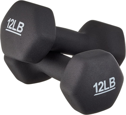 Amazon Basics Neoprene Dumbbell Hand Weights for Exercise and Muscle Toning