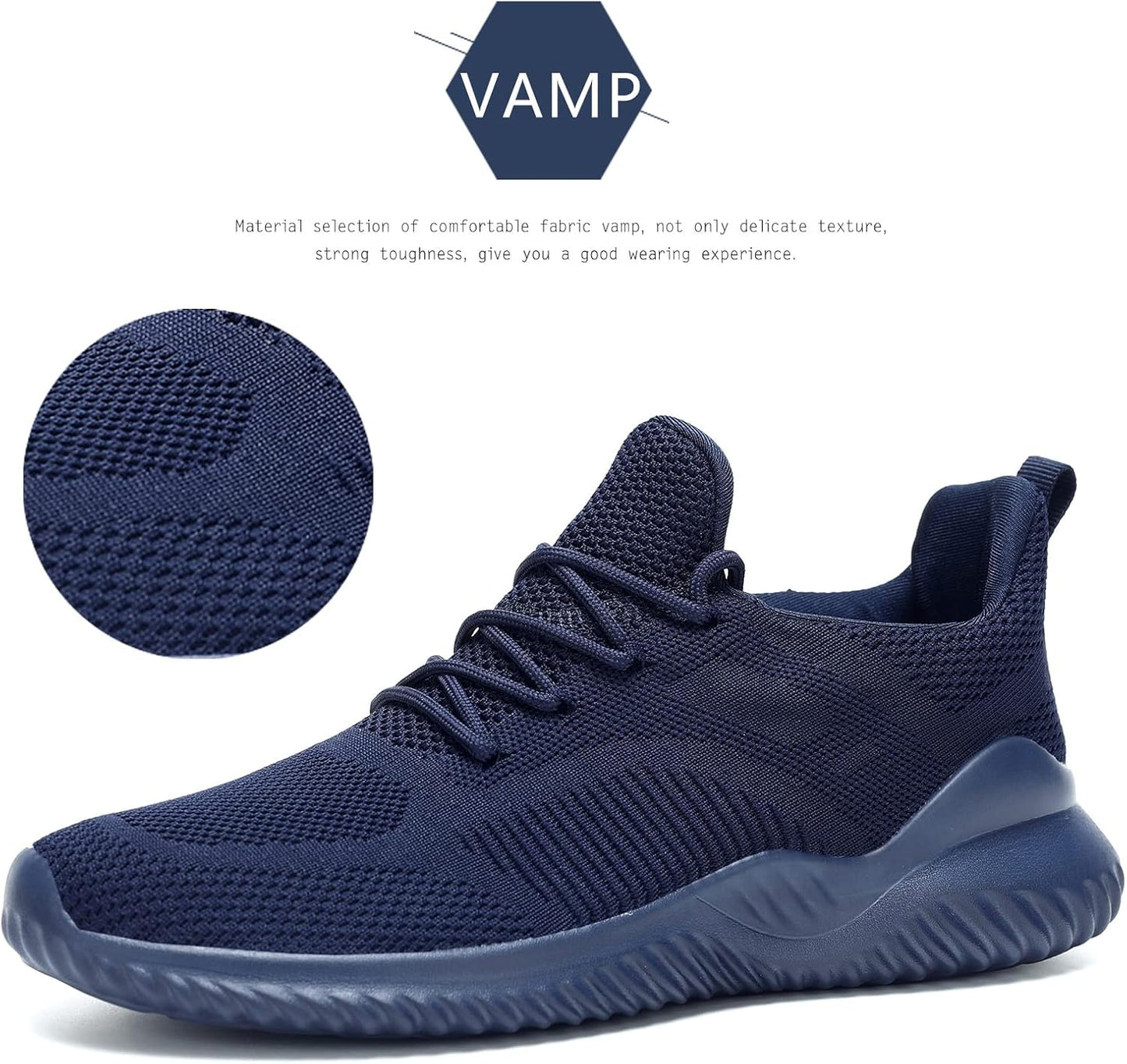 Men's Non Slip Running Shoes Ultra Light Breathable Casual Walking Shoes Fashion Sneakers Mesh Workout Sports Shoes