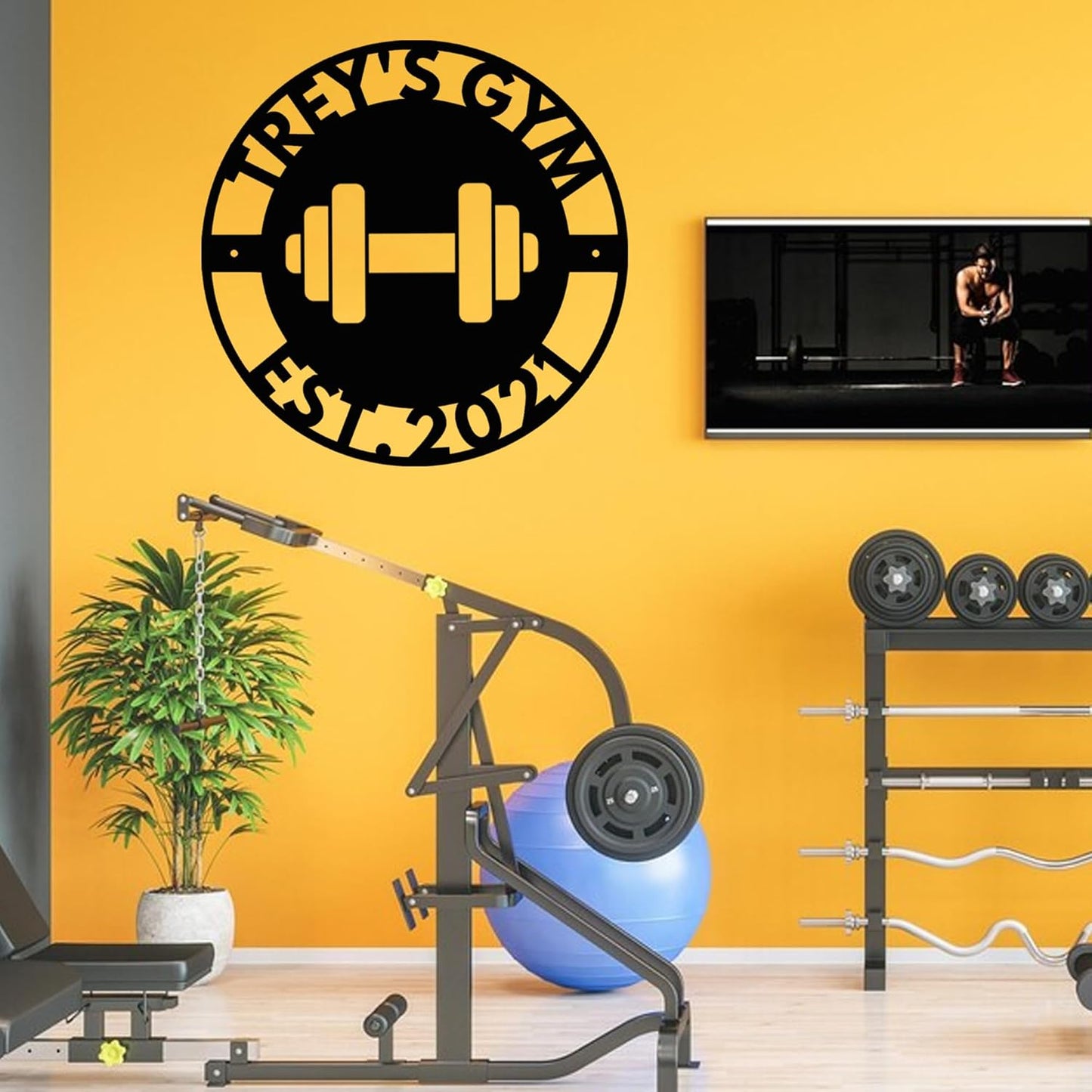 Luxury Personalized Gym Metal Sign, Custom Home Gym Decorations, Gifts for Fitness Lovers, Workout Room Decor, Gym Signs, Christmas Gifts 8