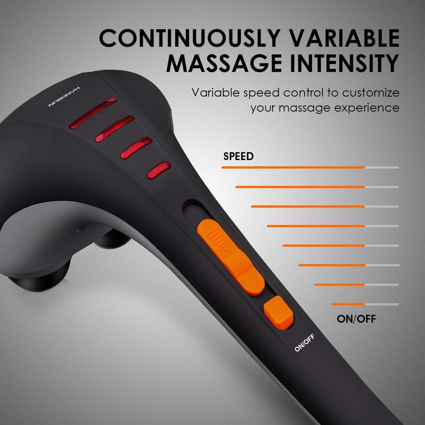 Handheld Neck Back Massager for Pain Relief Deep Tissue, Double Head Full Body Percussion Massage MG400 for Shoulder, Leg, Foot, Muscles