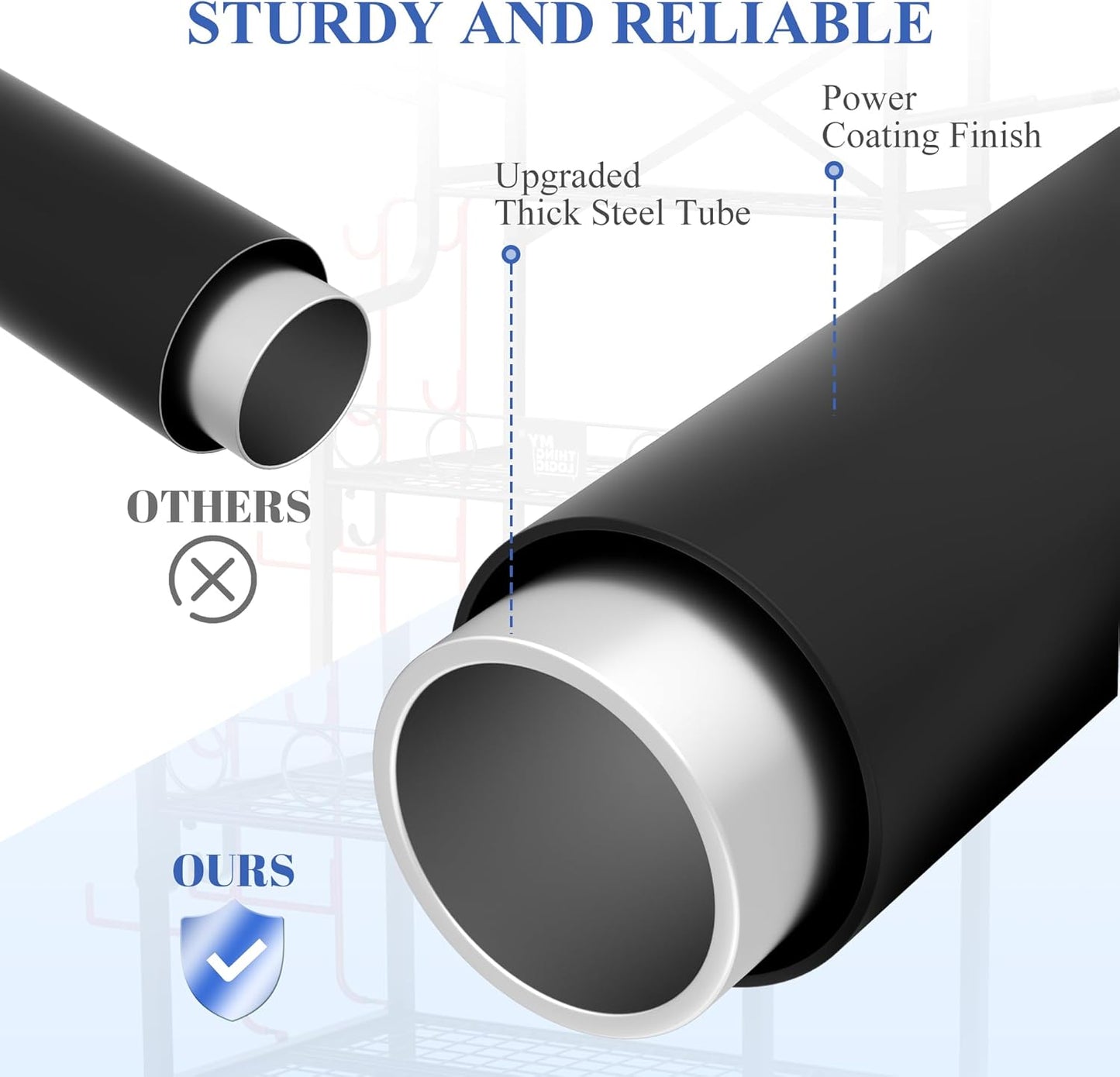 Mythinglogic Yoga Mat Storage Racks,Home Gym Storage Rack for Dumbbells Kettlebells Foam Roller, Yoga Strap and Resistance Bands, Workout Equipment Storage Organizer With Hooks and Wheels