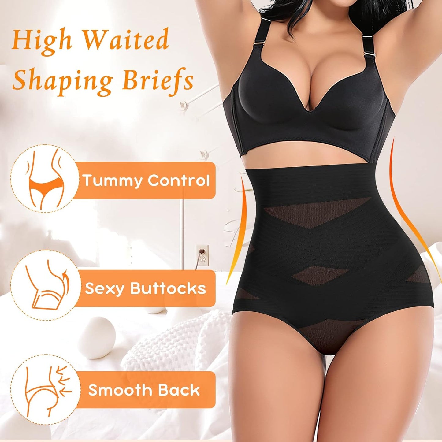 Tummy Control Shapewear Panties for Women High Waisted Body Shaper Slimming Shapewear Underwear Girdle Panty