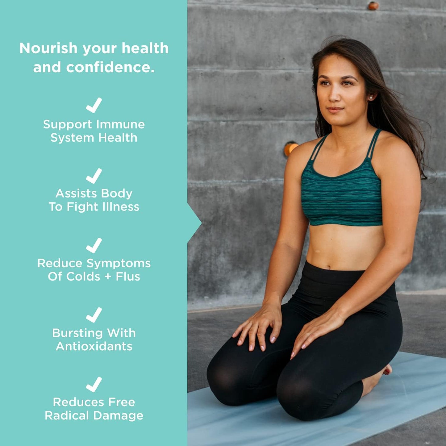 JSHealth Vitamins Immune + Immunity Booster Supplement with Zinc Vitamin C Echinacea and Olive Leaf Antioxidants (60 Tablets)