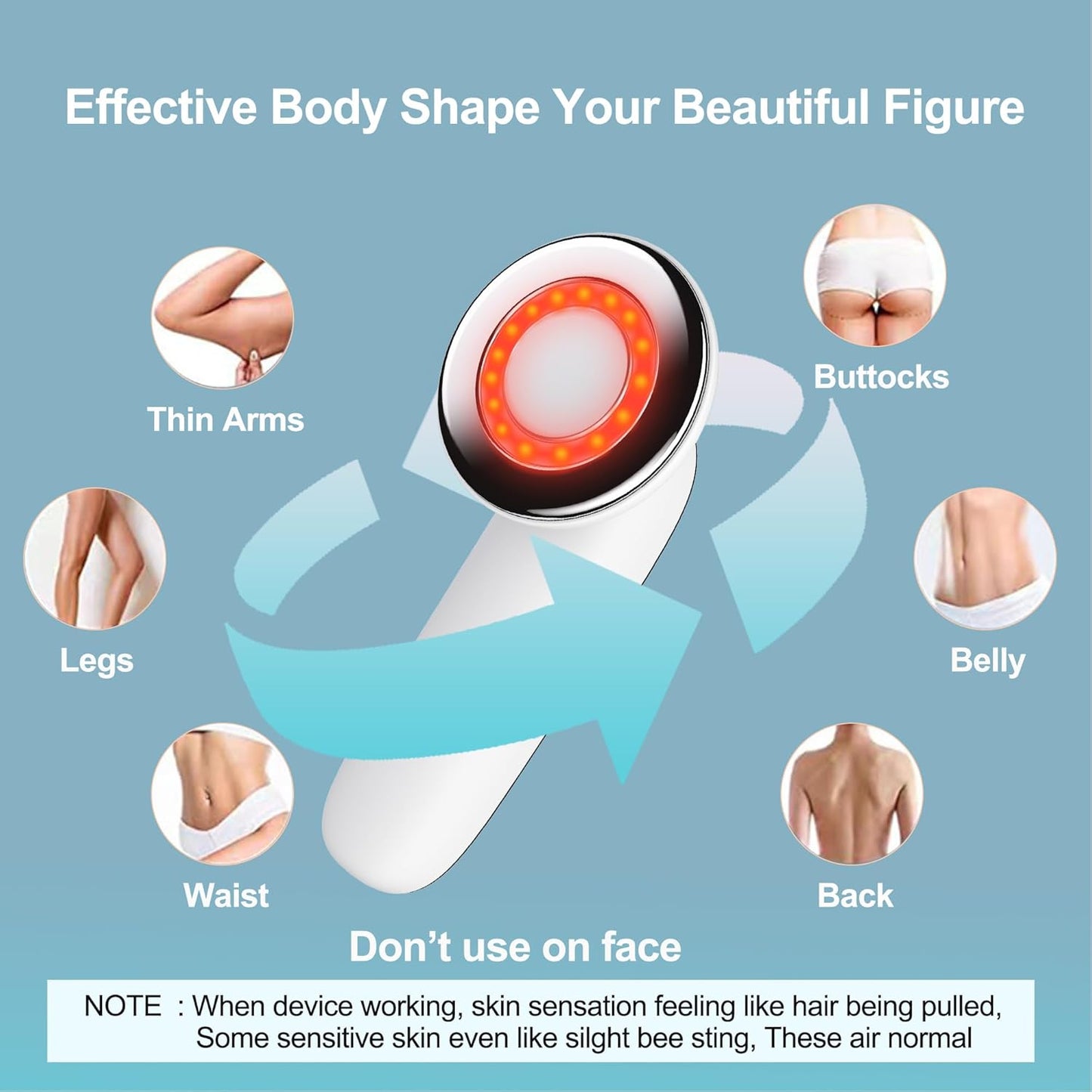 MASIKE Body Machine, Professional Handheld Multifunctional Machine – for Belly, Waist, Arm, Leg, Butt, Ideal Gift for Man&Women