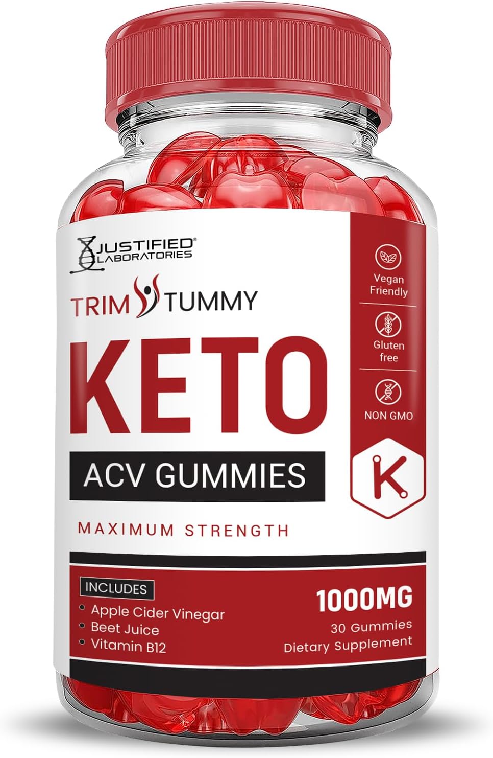 (10 Pack) Trim Tummy Keto ACV Gummies Advanced Formula 1000MG Trim Tummy Keto Gummies Apple Cider Vinegar Formulated with Pomegranate Beet Juice Powder B12 Vegan Non GMO 600 Gummys