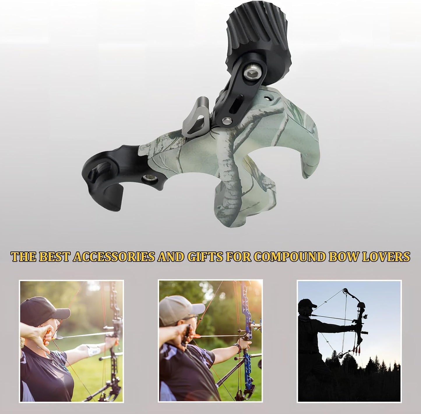Bow Release for Compound Bow 360° Rotatable Thumb Release for Compound Bow Archery Trigger Release