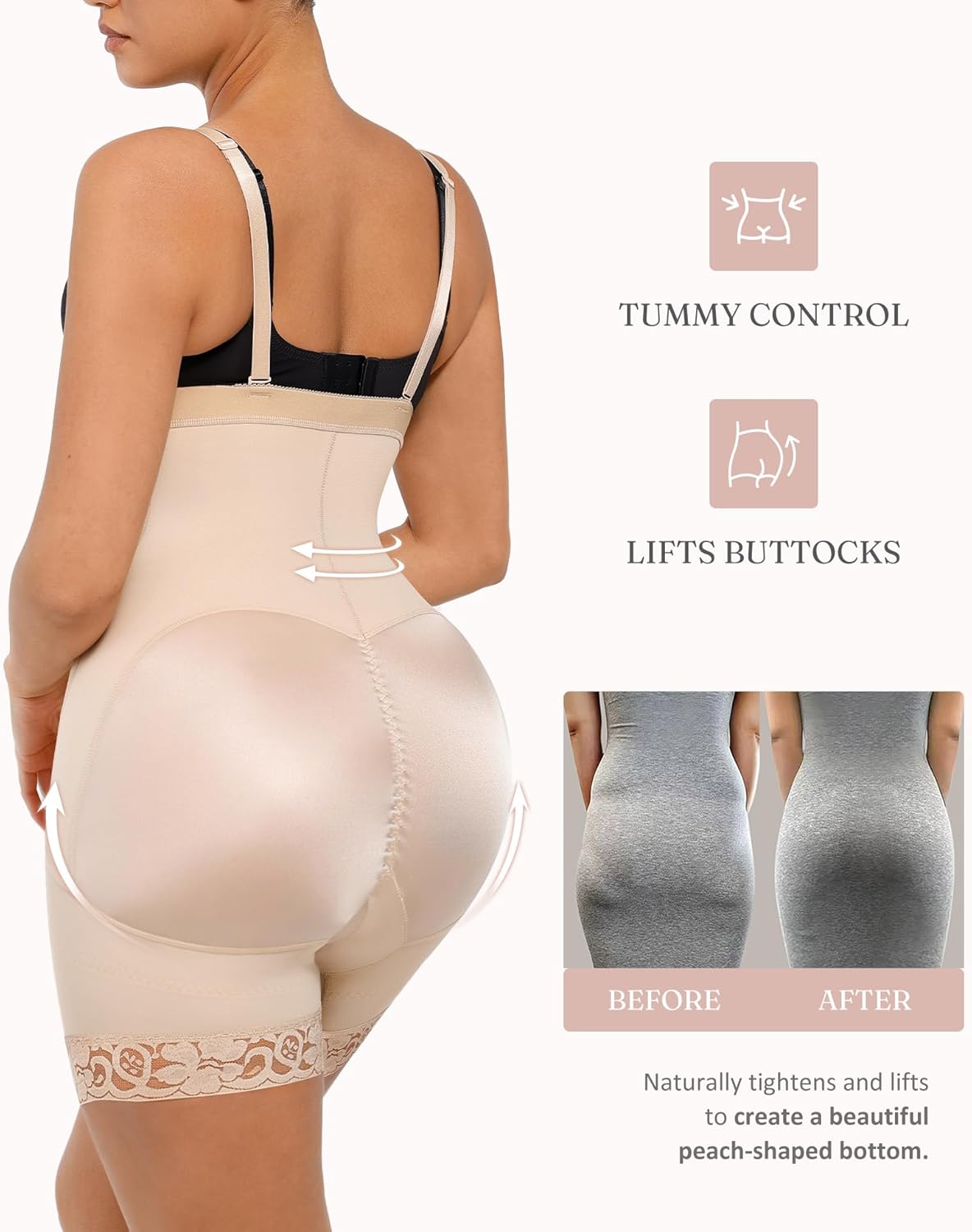 FeelinGirl Faja Body Shaper Tummy Control Shapewear for Women Butt Lifter Post Surgery Fajas Postparto Para Mujer