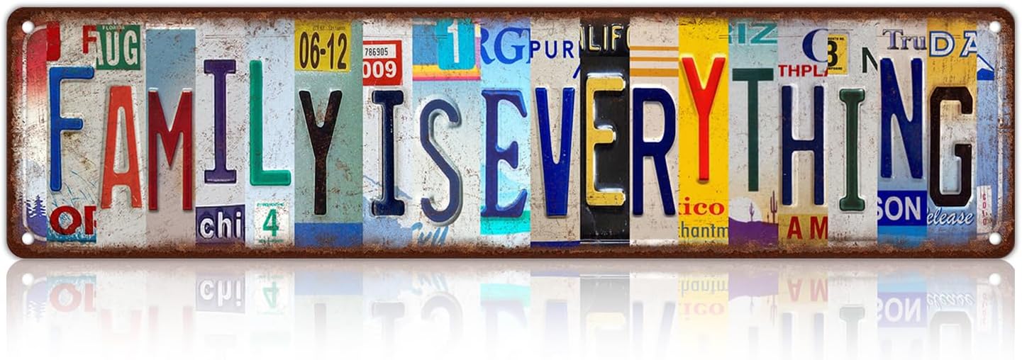Vintage Family Is Everything Wall Decor Home Street Signs Metal Tin Signs 16 x 4 Inches