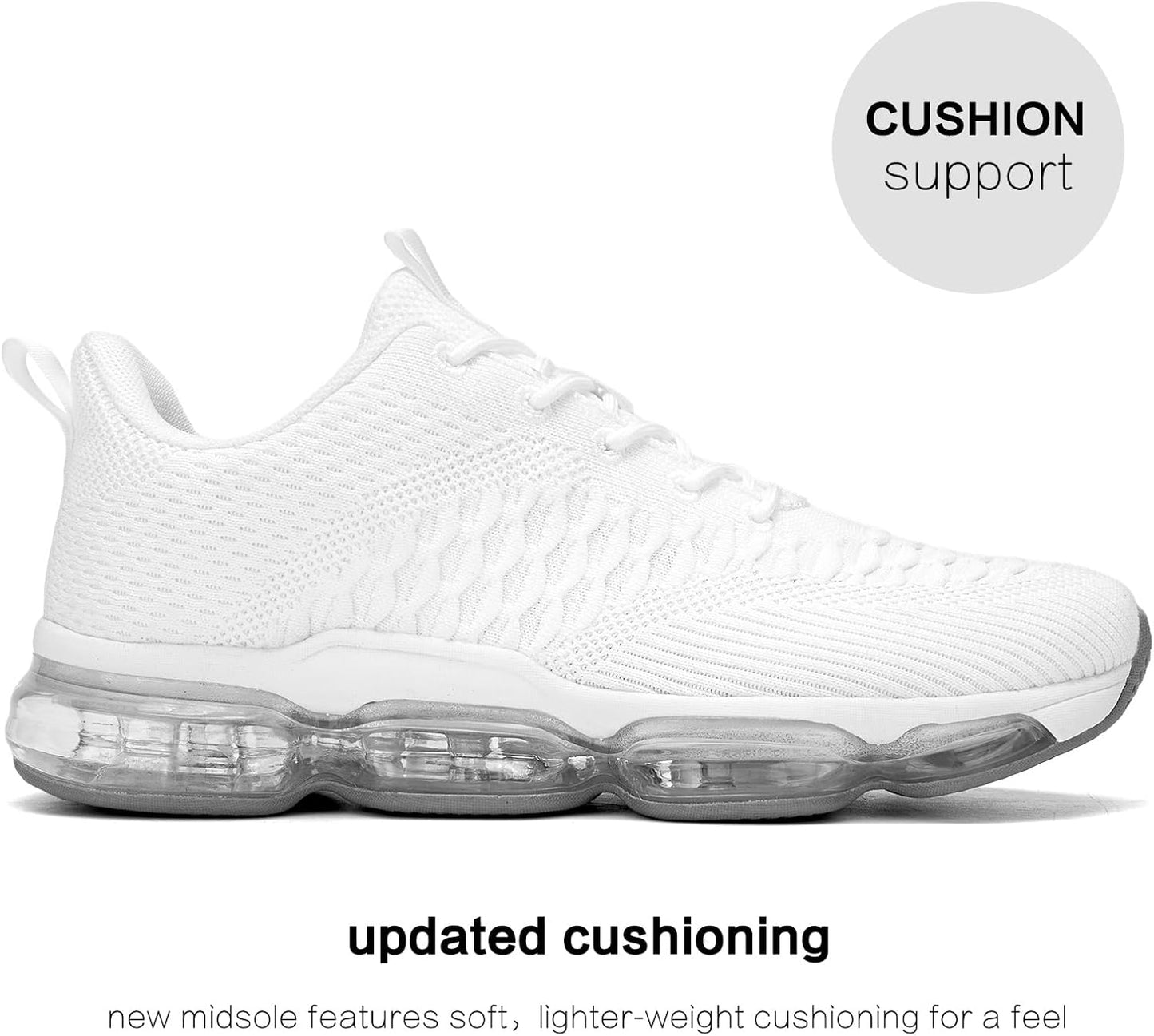 Men's Air Cushion Running Shoes Breathable Tennis Fashion Sneakers Non Slip Workout Casual Sport Shoes Gym Training Comfortable Walking Shoes