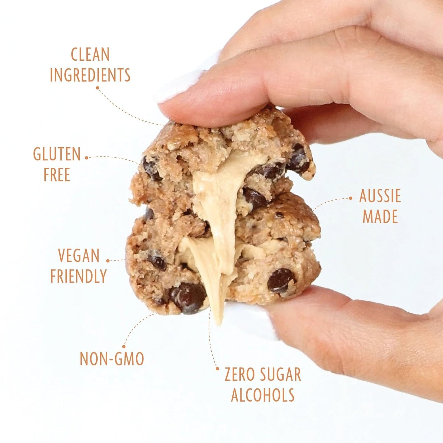 Health Lab - Cookie Dough Custard Filled Balls 480g (12 x 40g)