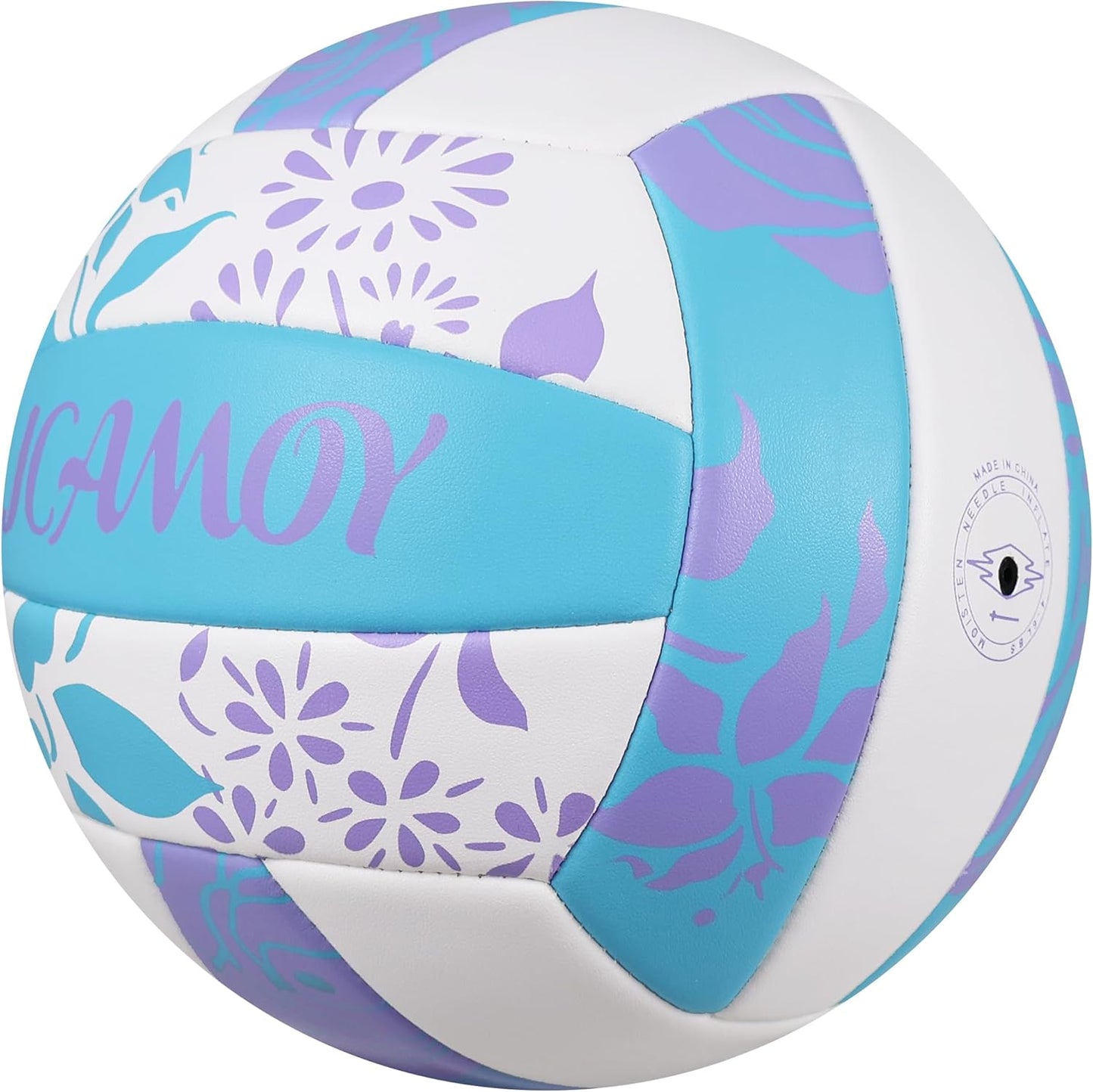 Volleyball Size 5 - Premium PU Leather, Ultra-Durable Soft to The Touch for Youth, Adults, Ideal for Indoor, Outdoor, Beach Sports Training(Blue Purple)