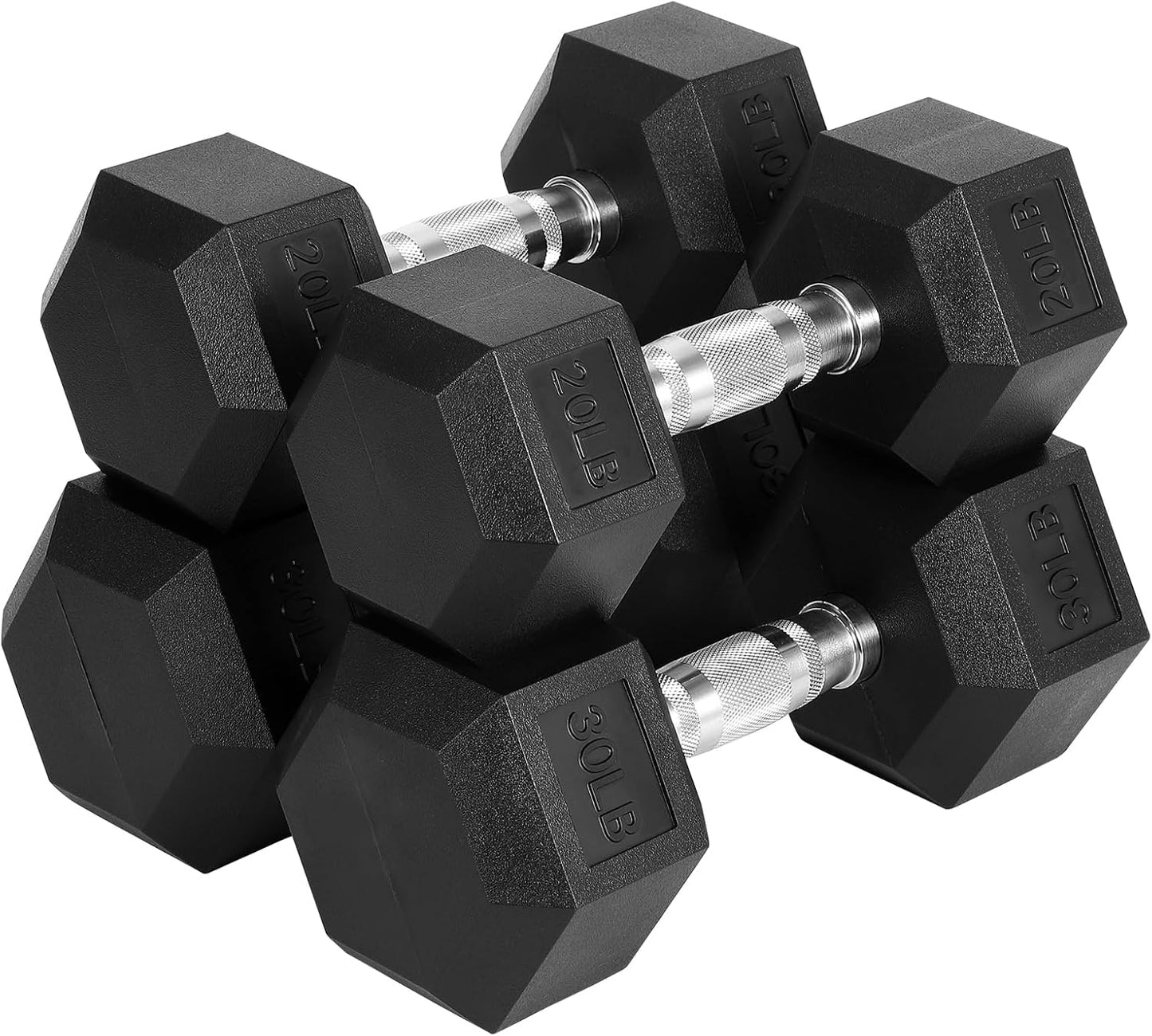 Hex Dumbbells Set, PVC Coated Exercises & Fitness Dumbbell Weights Set for Strength Training Home Gym