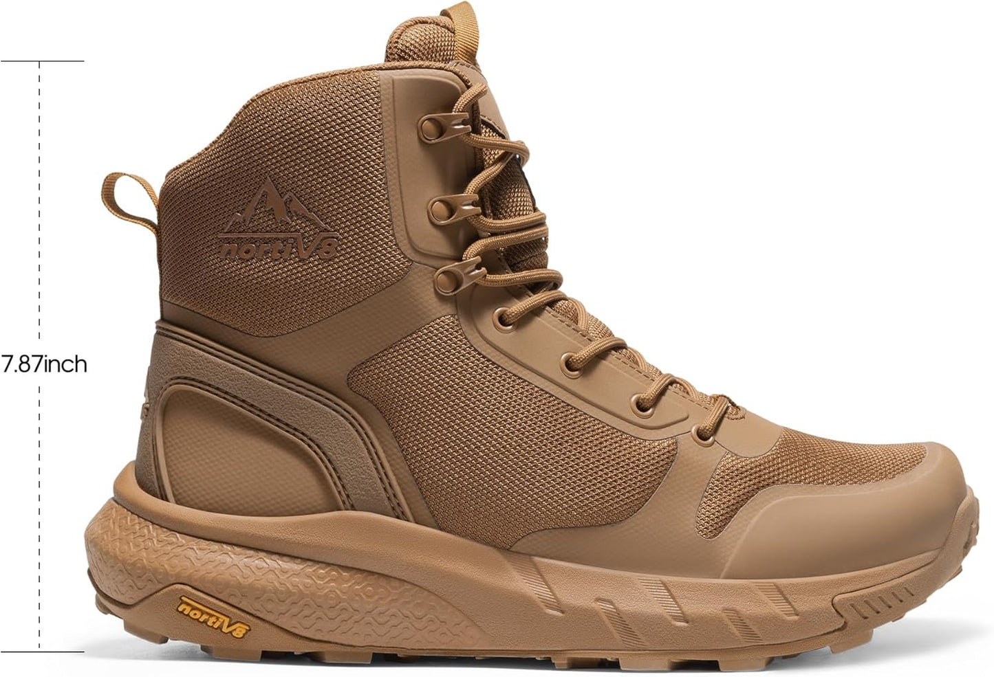 NORTIV 8 Men's Military Tactical Boot Lightweight Comfortable Boots for Work All Day Side Zipper Motorcycle Combat Hiking Boots Metrostrike(8-9 Inches)