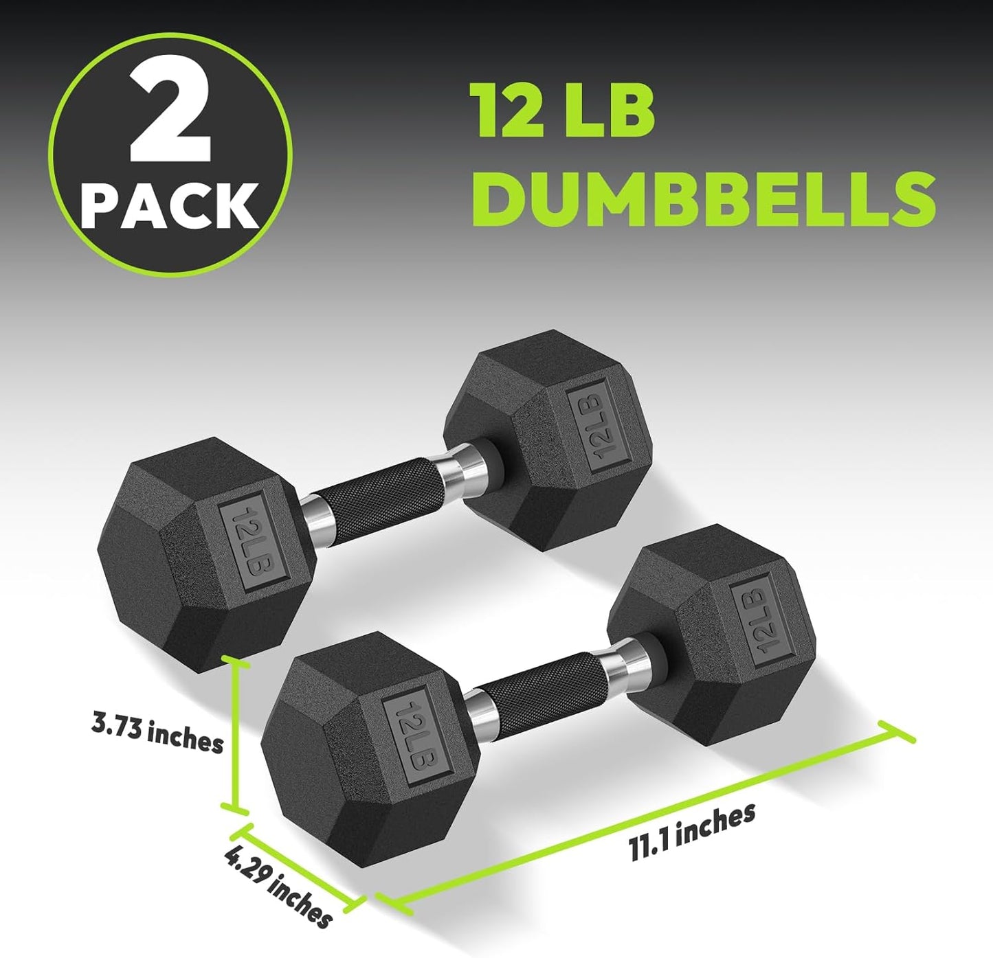 Hex Dumbbell Set 2.5-400 lb, Rubber Encased Exercise & Fitness Dumbbells, Weights Dumbbells Set of 2, Hand Weight for Strength Training