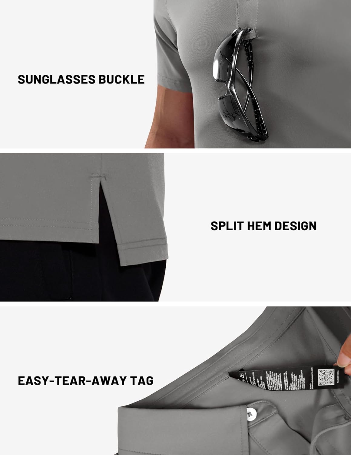MIER Polo Shirts for Men Short Sleeve Dry Fit Performance Golf Tennis Active Collared Shirts, UPF 50+ Sun Protection