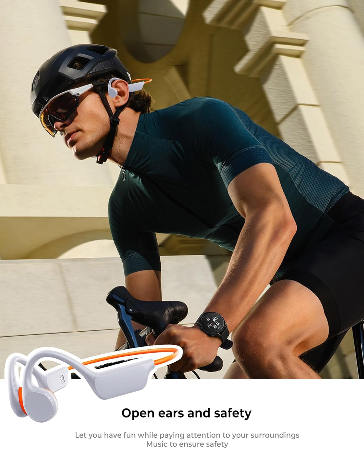 Swimming Waterproof Bone Conduction Headphones Bluetooth 5.3 lPX8 Underwater Waterproof Headphones for Swimming with 32GB MP3 Player Built in Earbuds for Sport Running Cycling Gym (White)