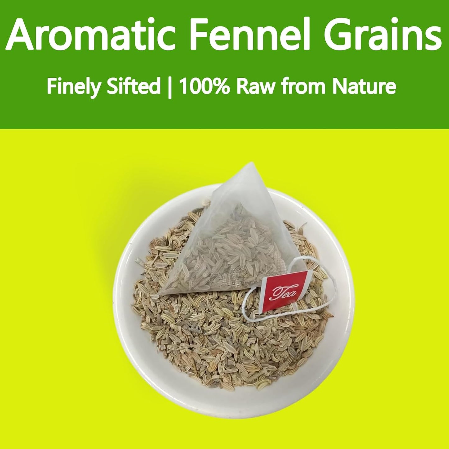 Samcci - Fennel Tea,4g×40 Teabags,100% Natural & Pure Fennel Seeds Herbal Tea - Non-GMO - Caffeine-free - Helps Improve Digestion & Immune System