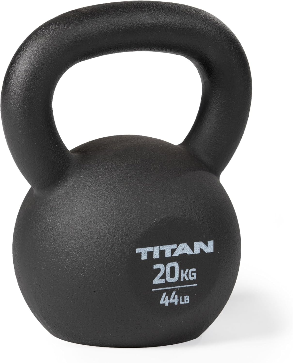 Titan Fitness Cast Iron Kettlebell, Single Piece Casting, KG and LB Markings, Full Body Workout