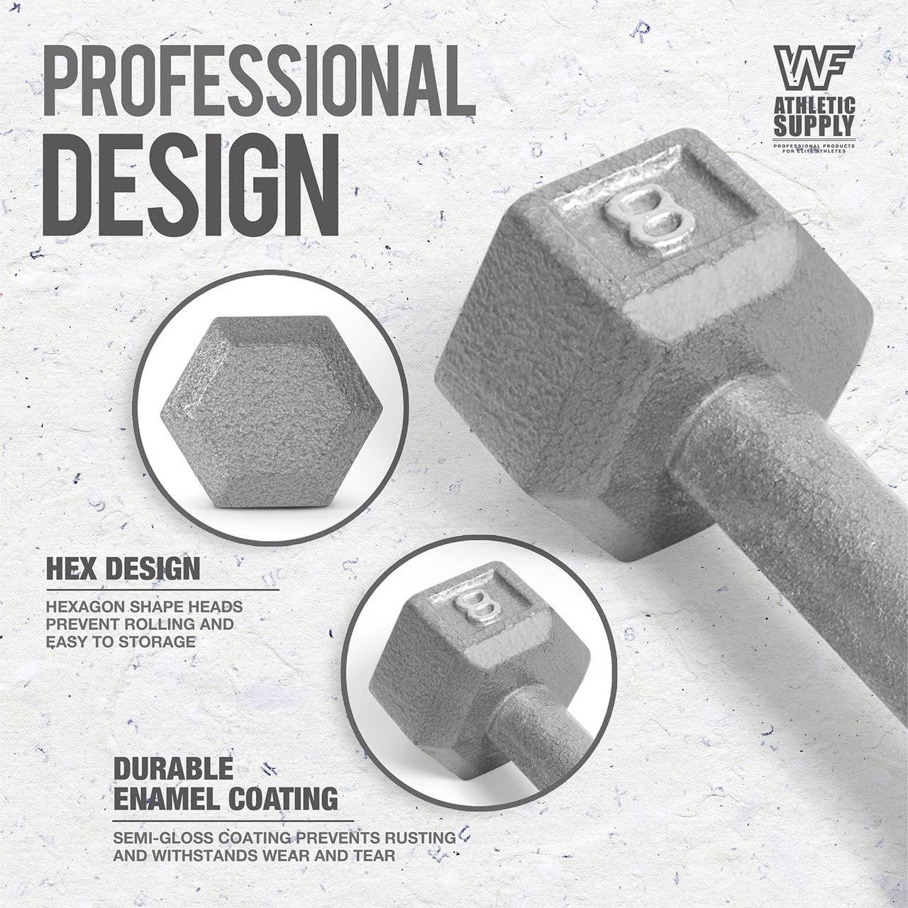 WF Athletic Supply 200Lb Dumbbell Set, 10-30Lb Dumbbell Set with A Frame Storage Rack for Muscle Toning, Strength Building & Weight Loss - Multiple Choices Available