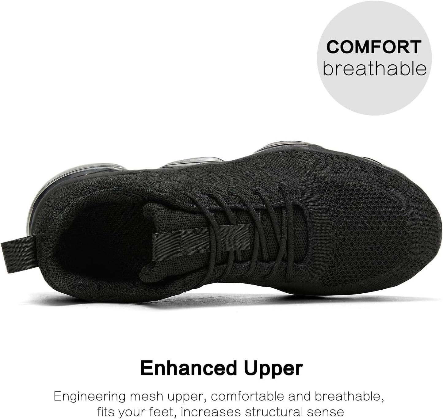 Men's Air Cushion Running Shoes Breathable Tennis Fashion Sneakers Non Slip Workout Casual Sport Shoes Gym Training Comfortable Walking Shoes