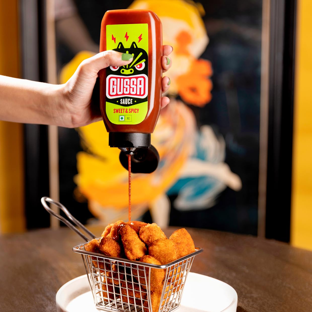 GUSSA Sauce 16 oz - Sriracha Style Sweet & Spicy Sauce - Perfect for Burgers, Wraps, Chicken Wings, Tacos, Salads, Noodles & More. Vegan, Non-GMO, No Preservatives, Gluten-Free, BPA-Free.