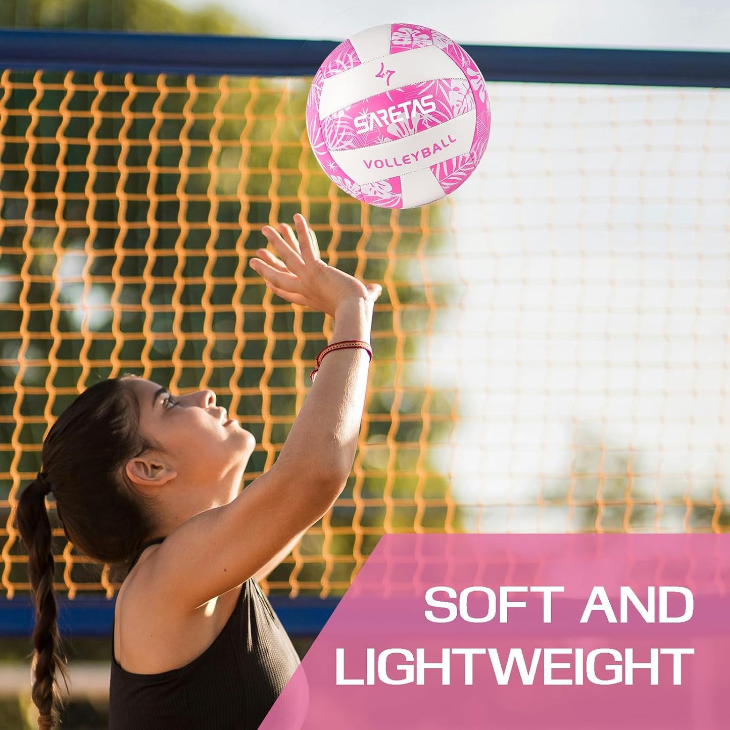 Volleyball Soft Beach Volleyball - Official Size for School, Indoor, Outdoor and Play Game Gym Workout - Play for Girls, Adults and Family.