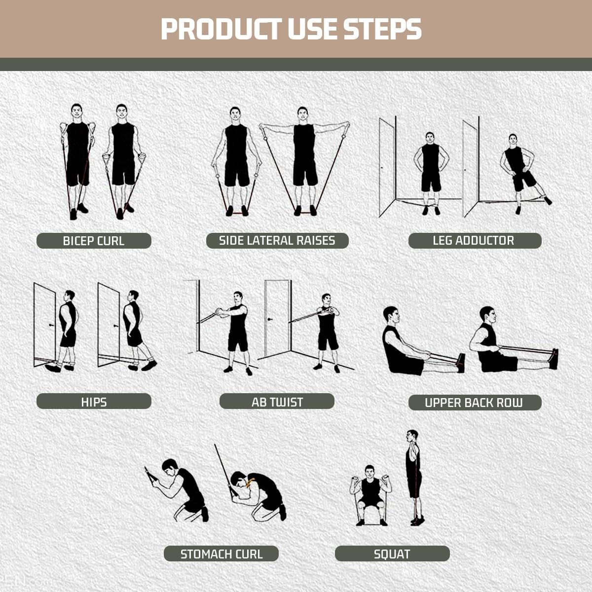 VEICK Resistance Bands, Exercise Bands, Workout Bands, Resistance Bands for Working Out with Handles for Men and Women, Exercising Bands for Fitness Weights Work Out at Home