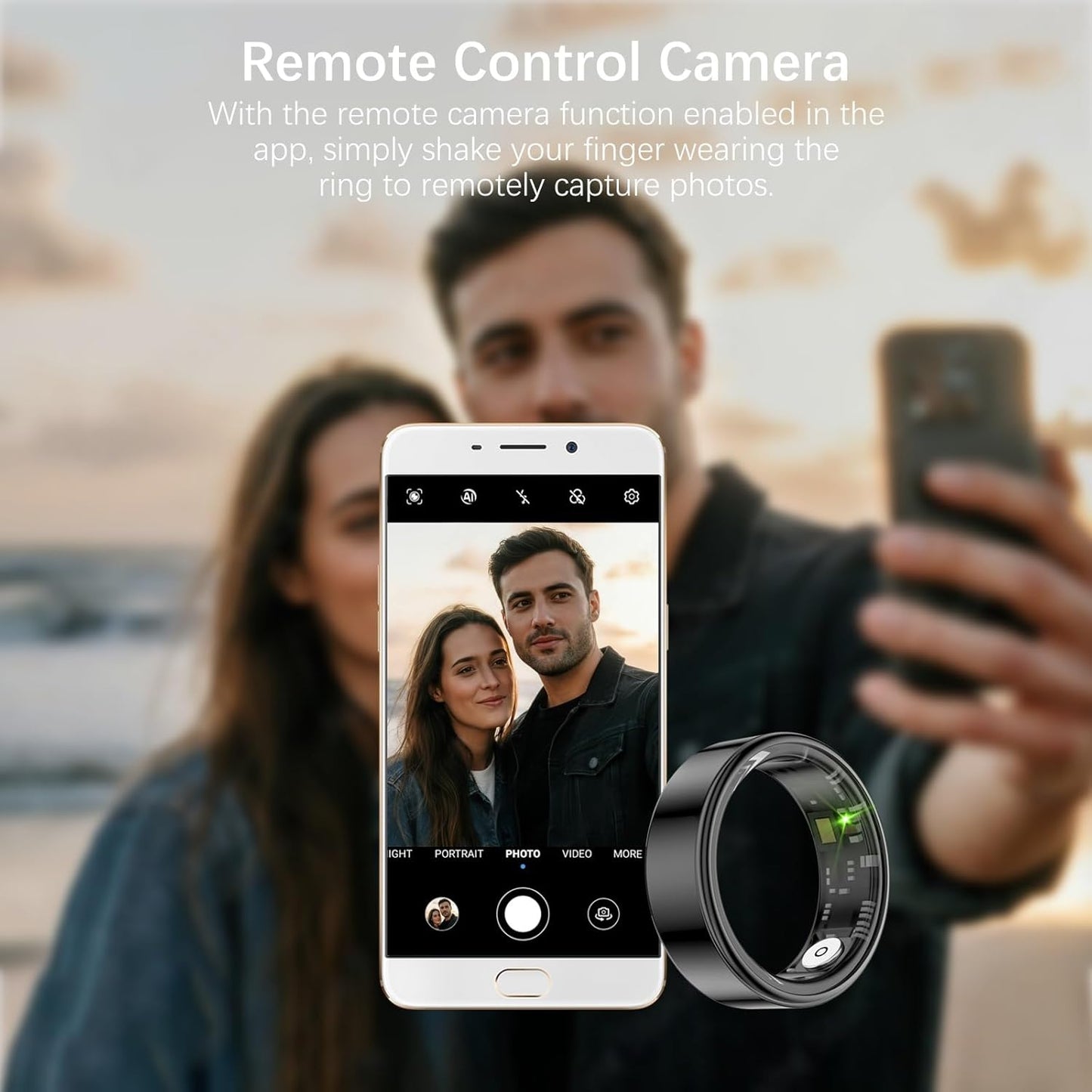 Smart Health Rings for Women Men, Fitness Tracker with Heart Rate, Blood Oxygen, HRV, Sleep Tracker, Step Tracker, No Subscription Fee, IP68 Waterproof Smart Ring for iphone & Android (Black 10#)