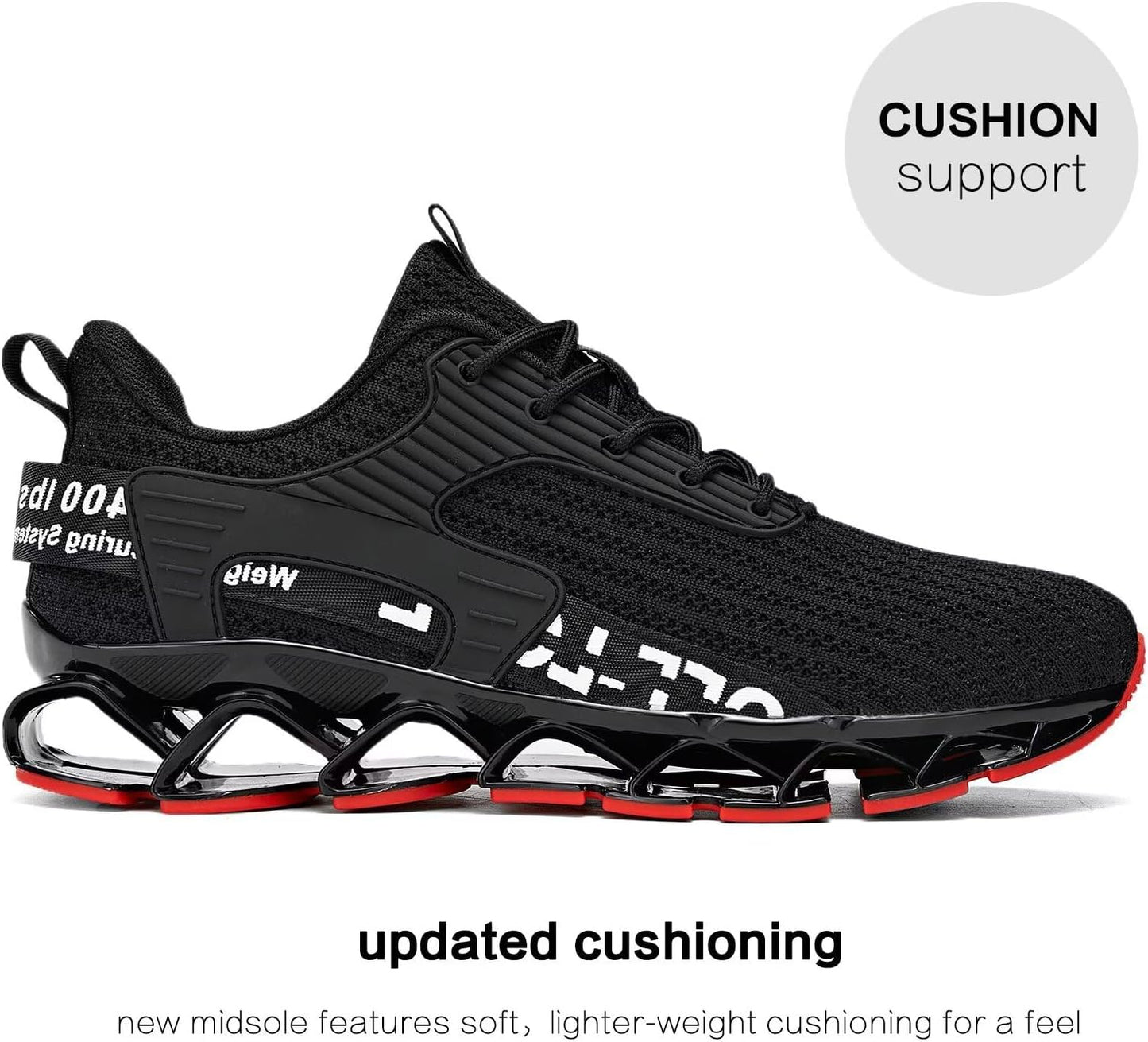 Vooncosir Men's Fashion Sneakers Breathable Mesh Running Shoes Blade Non Slip Soft Sole Casual Athletic Walking Shoes