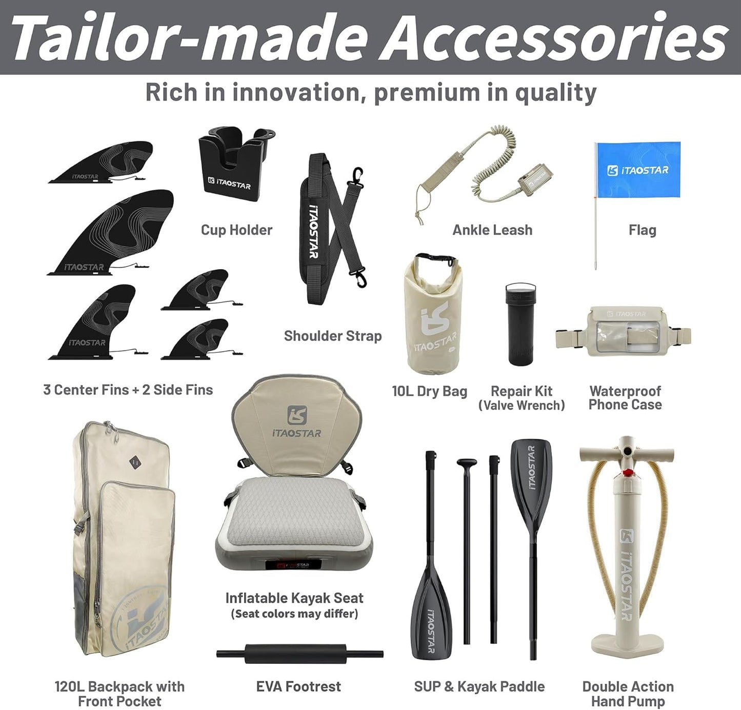 City Park 12'×35" Extra Wide Paddle Board with Seat, One-Stop Premium SUP Board Gears, Tailored 5 Fins, Stable Inflatable Stand Up Paddle Boards for Youth/Adults of All Levels