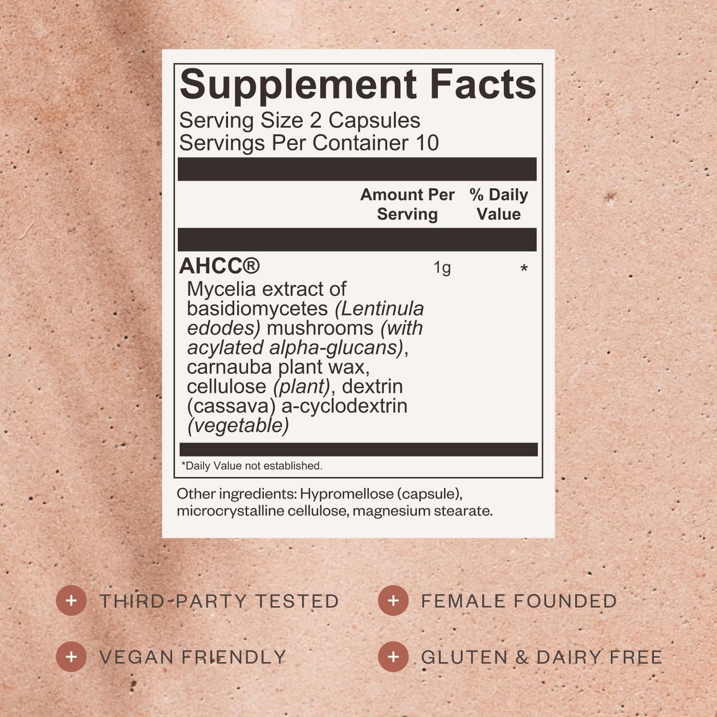 SHII AHCC Daily Immunity, 10-Days Supply – Vegan, Gluten Free Immune Support Supplement with AHCC, Immune System Support from Functional Shiitake Mushrooms, Promotes Immune Response & Cellular Health