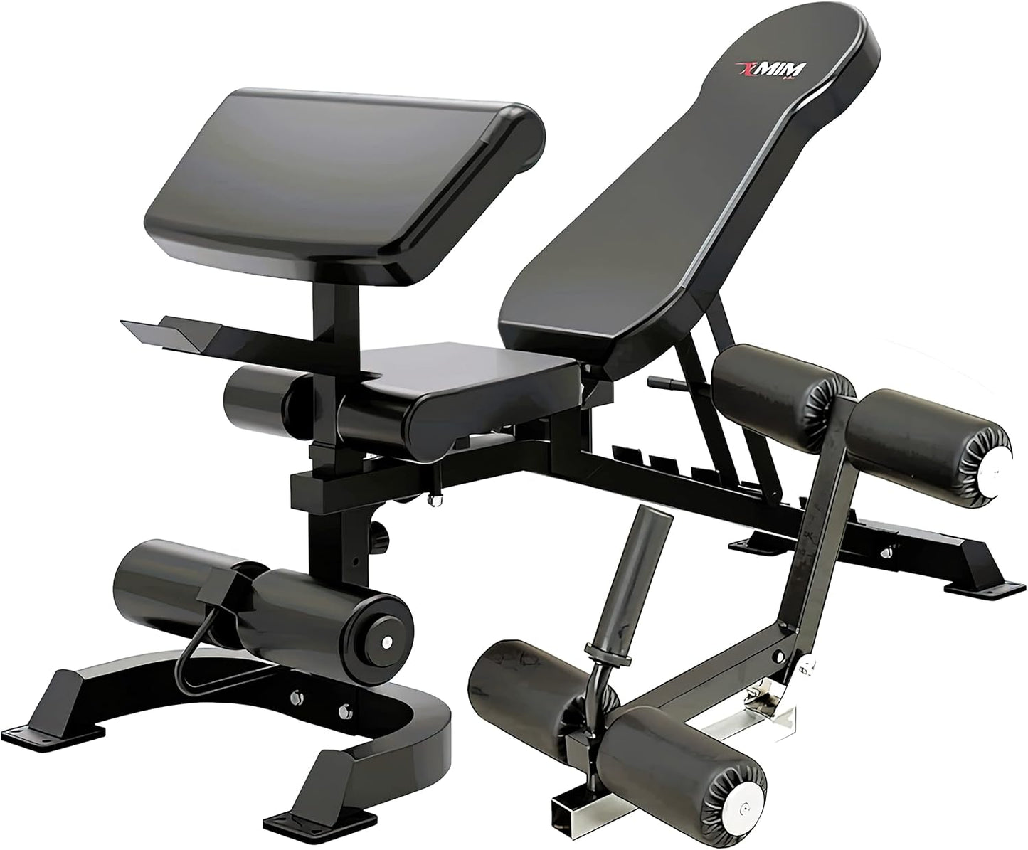 MiM USA Hercules EX, Commercial All in One Gym Machine w/400 lb Weight Stack, Adj Bench, Jammer Arms, Leg Press, Leg Extension, Arm Curl, LAT Seat & Complete Attachment
