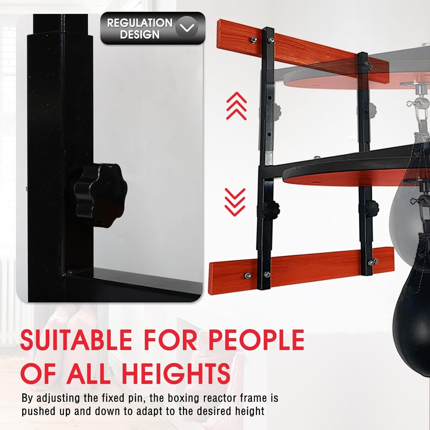 INNOLIFE Adjustable Speed Bag Platform Heavy Duty Wall Mount Speed Bag Platform Kit 24" with Speed Ball for Boxing Training Workout Fitness Stress Relief